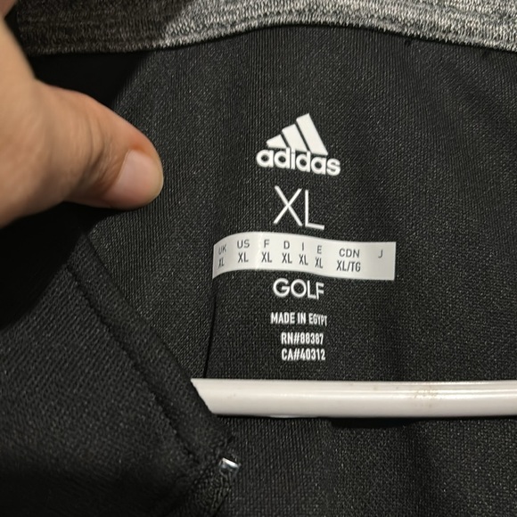 Adidas Double Pique Golf Men's Grey Black 1/4 Zip Pullover Size XL New Tags - Picture 2 of 6